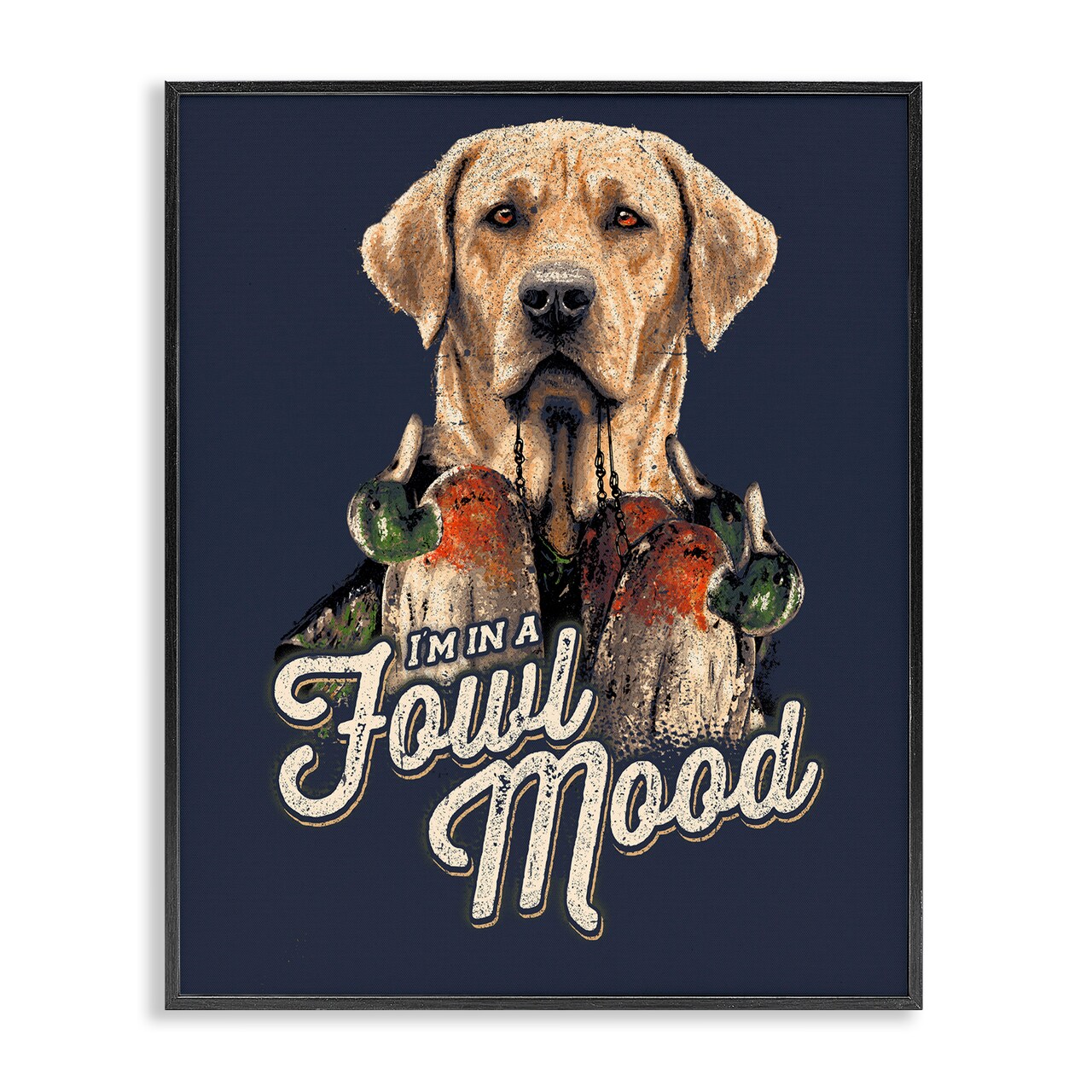 Stupell Industries Fowl Mood Hunting Dog Framed Giclee, design by Jedco Brands, Inc.